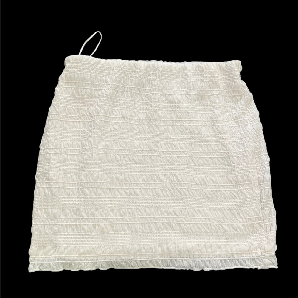 Princess Polly White Textured Mini Skirt